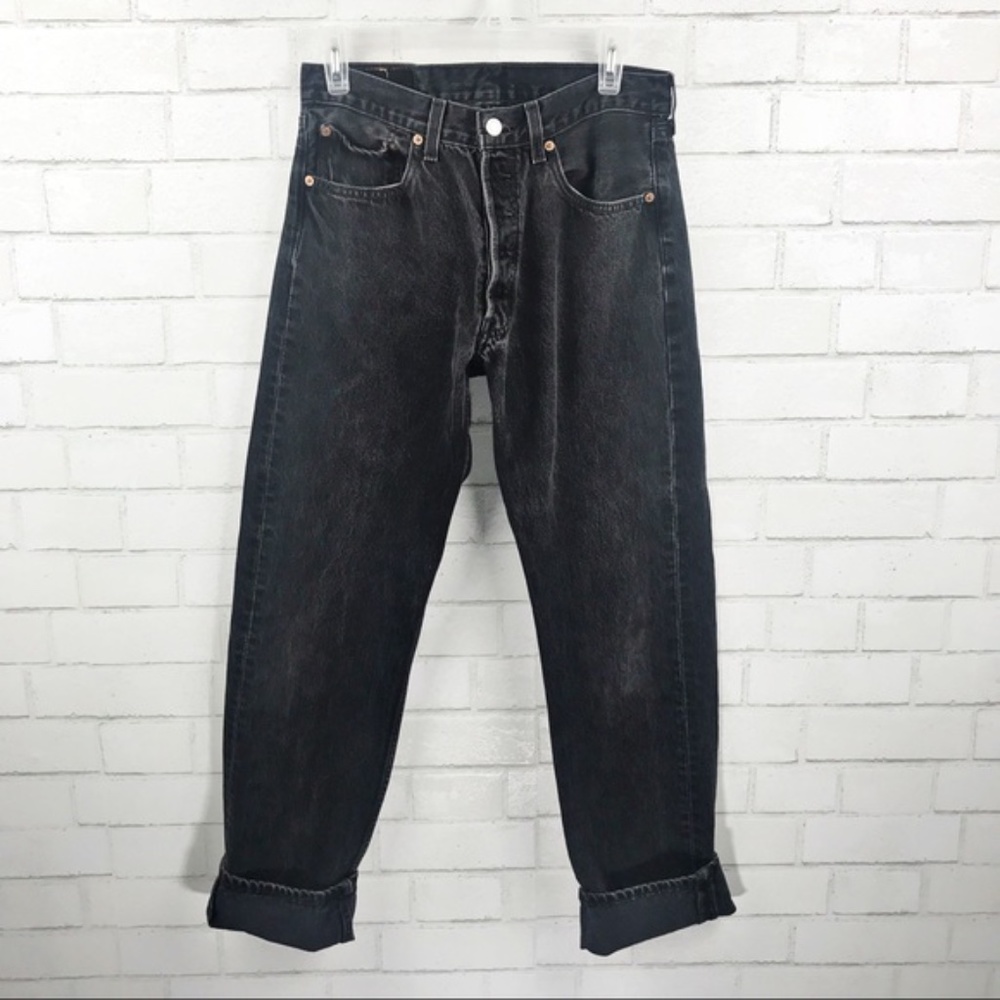 Vintage Black Button Fly Levi's Mom Jeans MODERN 27/28, (Tagged at SZ 31)
